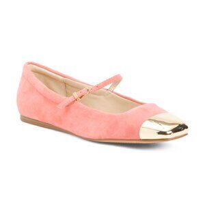DOLCE VITA Suede Reyes Toe Cap Flats